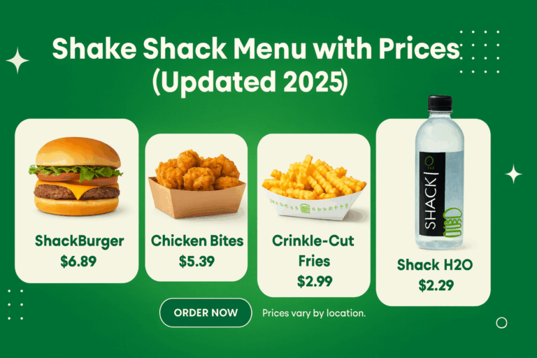 Shake Shack Menuwith Prices Updated 2025