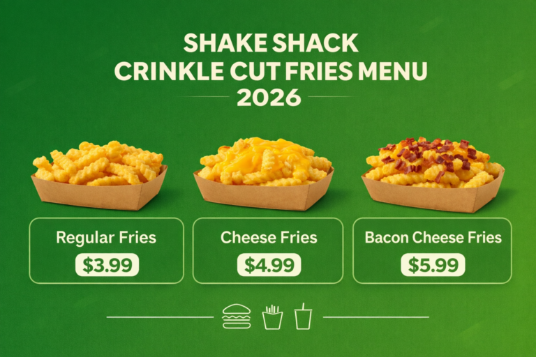 Crinkle Cut Fries Menu