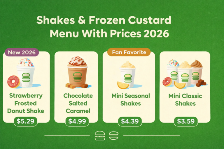 Shakes Frozen Custard Menu With Prices